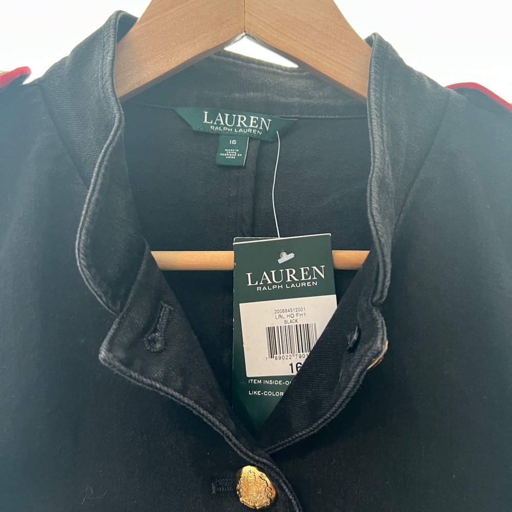 Vintage Ralph Lauren Black Blazer with Gold Buttons - Picture 2 of 10